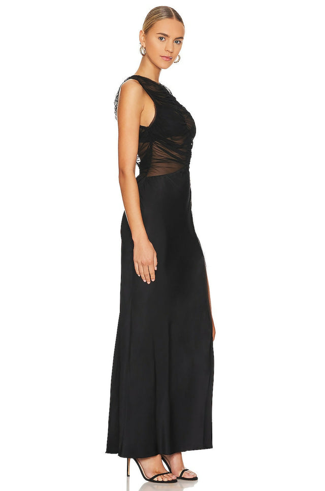 Bec & Bridge Naomi Split Maxi in Black Size AU 10 - 10 / Black - Dresses