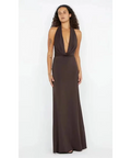Bec & Bridge Nessie Cowl Neck Maxi Dress AU 8 - 8 / Brown - Dresses