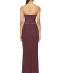 BEC + BRIDGE Noemi Strapless Dress in Plum - 8 / Red - Dresses