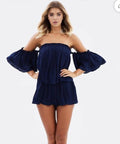 Bec & Bridge Ocean Eyes Playsuit - 8 / Blue - Playsuits