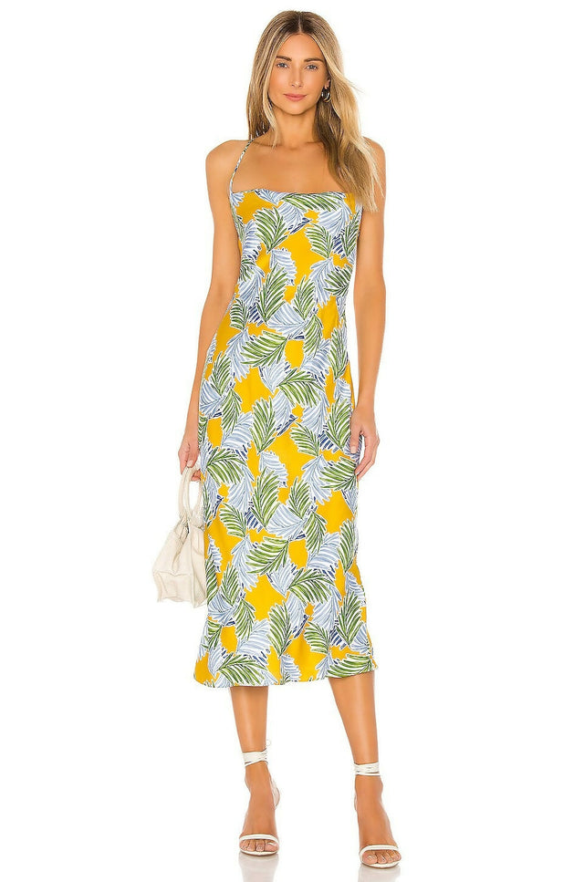Bec & Bridge Palm Paradise Midi Dress - 8 / Multi - Dresses