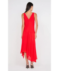 Bec & Bridge Rhone Wrap Asym Dress Chilli Size 10 - 10 / Red - Dresses