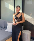 Bec & Bridge Ria Asym Maxi Dress In Black - 10 / Black - Dresses