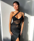 Bec & Bridge Ria Asym Maxi Dress In Black - 10 / Black - Dresses
