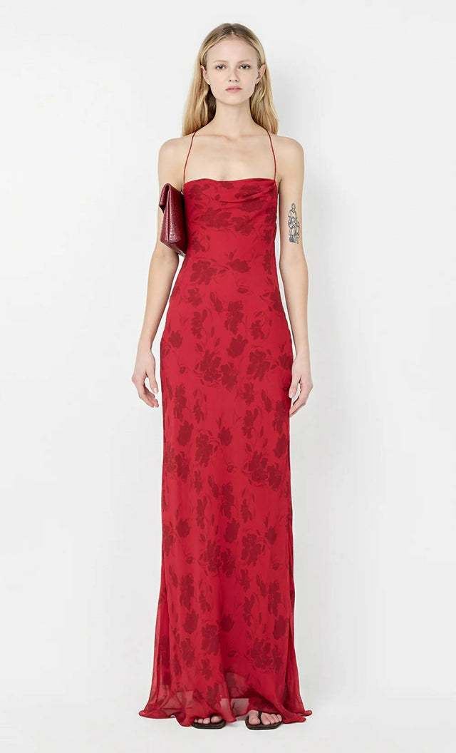 Bec & Bridge Ruby Slip Maxi Dress - 8 / Red - Dresses