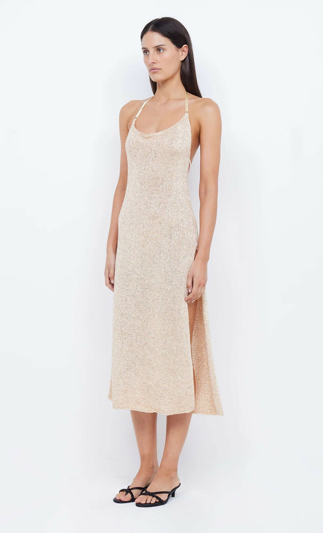 Bec + Bridge Sadie Knit Sequin Midi Gold - 8 / Gold - Outfit Sets