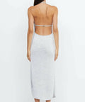Bec & Bridge Sadle Split Knit Midi in Crystal - 8 / White - Dresses