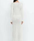 Bec & Bridge Sammy Key Knit Long Sleeve Maxi Dress - 8 / White - Dresses