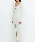 Bec & Bridge Sammy Key Knit Long Sleeve Maxi Dress - 8 / White - Dresses