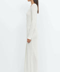 Bec & Bridge Sammy Key Knit Long Sleeve Maxi Dress - 8 / White - Dresses