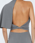 Bec & Bridge Sanja Asym Mini Gray Size 12 - 10 / Gray - Dresses