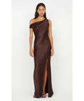 Bec & Bridge Sol Asym Dress Dark Chocolate Size 12 - 12 / Brown - Dresses