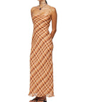 Bec & Bridge Soleil Slip Maxi Dress - Golden Hour Check - 8 / Multi - Dresses