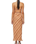 Bec & Bridge Soleil Slip Maxi Dress - Golden Hour Check - 8 / Multi - Dresses