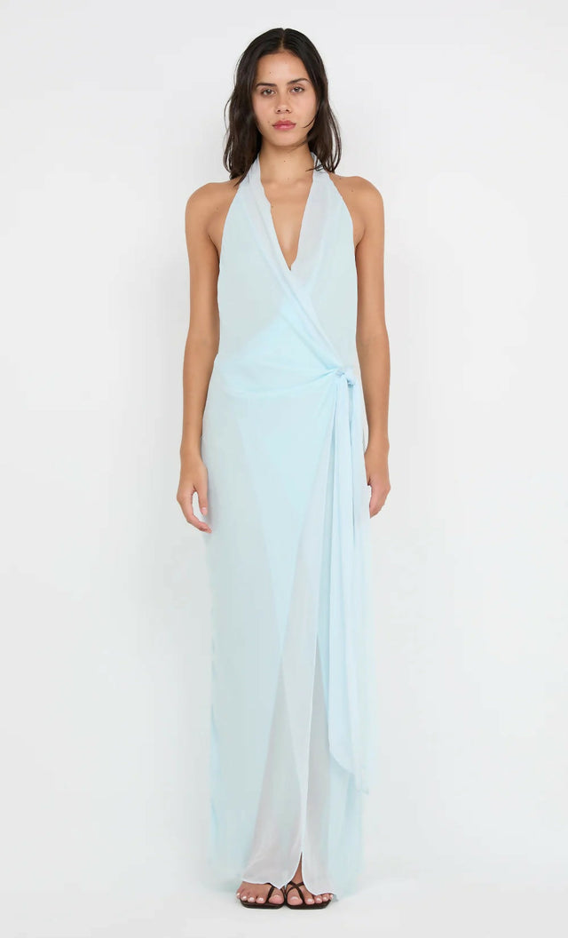 Bec & Bridge Soneva Wrap Dress Arctic Blue - Dresses
