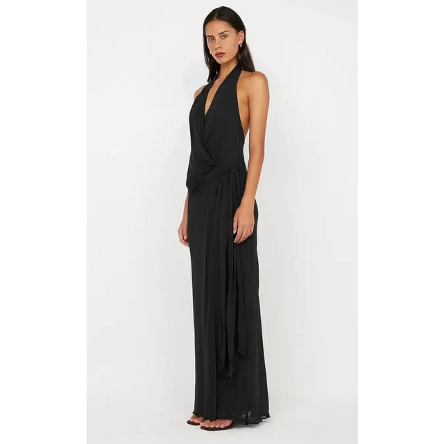Bec & Bridge Soneva Wrap Dress Black Size AU 12 - 12 / Black - Dresses