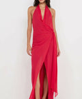 Bec & Bridge Soneva Wrap Dress Strawberry - 8 / Red - Dresses