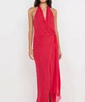 Bec & Bridge Soneva Wrap Dress Strawberry - 8 / Red - Dresses