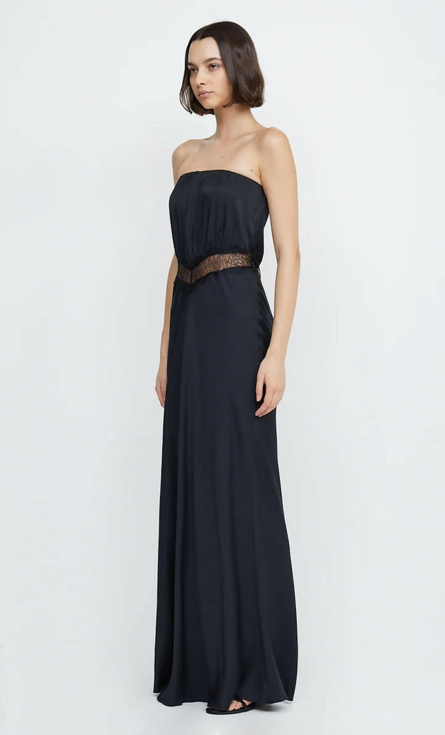 Bec & Bridge Spencer Lace Strapless Maxi - 8 / Black - Dresses