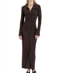 Bec & Bridge Sylvia Long Sleeve Maxi Dress - 8 / Brown - Dresses