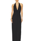 Bec & Bridge Tillie Drape Maxi Dress Black Size 6 - 6 / Black - Dresses