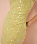 Bec & Bridge Venus Sequin Mini Dress - 10 / Yellow - Dresses