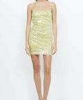 Bec & Bridge Venus Sequin Mini Dress in Citron - Dresses