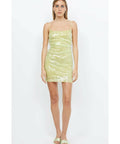 Bec & Bridge Venus Sequin Mini Dress in Citron - Dresses