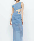 Bec & Bridge Whorl Asym Maxi Dress - 10 / Blue - Dresses