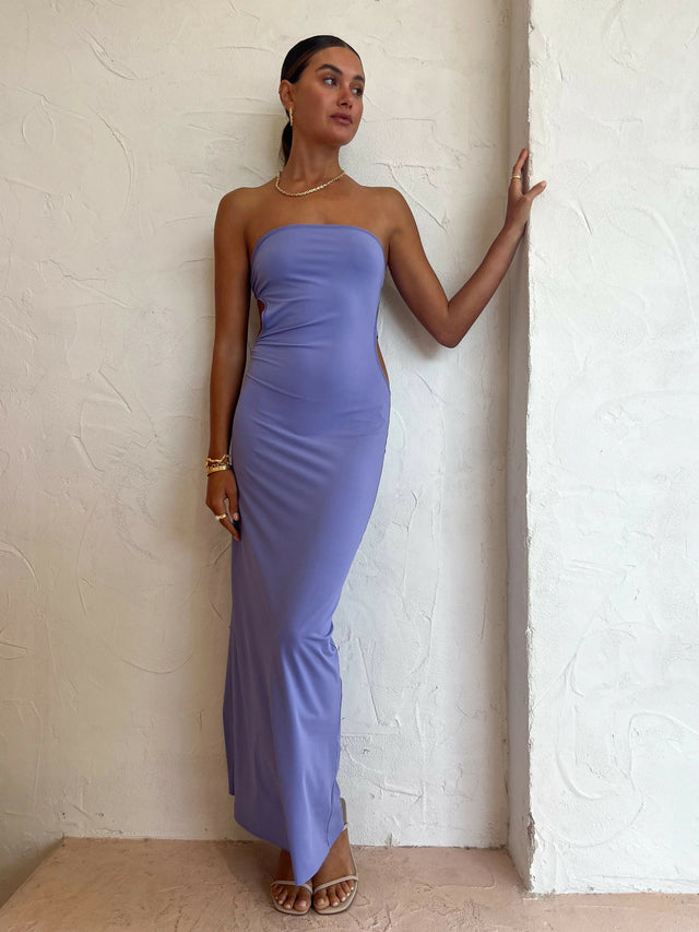 Bec & Bridge Zadie Strapless Midi Dress - 6 / Purple - Dresses