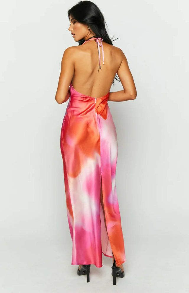 Beginning Boutique Valletta Pink Print Halter Neck Maxi Dress | Passion For Fashion Beginning Boutique Valletta Pink Print Halter Neck Maxi Dress | Passion For Fashion