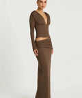 BENNI Agnes Maxi Dress Brown - Dresses