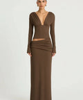 BENNI Agnes Maxi Dress Brown - Dresses