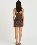 Benni Ariel Mini Dress - 8 / Brown - Dresses