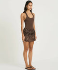 Benni Ariel Mini Dress - 8 / Brown - Dresses