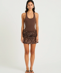 Benni Ariel Mini Dress in Cocoa - Dresses