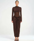 BENNI Dora Maxi Dress - 8 / Brown - Dresses