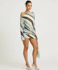 BENNI Elise Mini Dress Ocean Stripes - Dresses