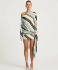 BENNI Elise Mini Dress Ocean Stripes - Dresses