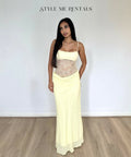Benni Gabriel Maxi Dress Lemon Sorbet Size 6 - 6 / Yellow - Dresses