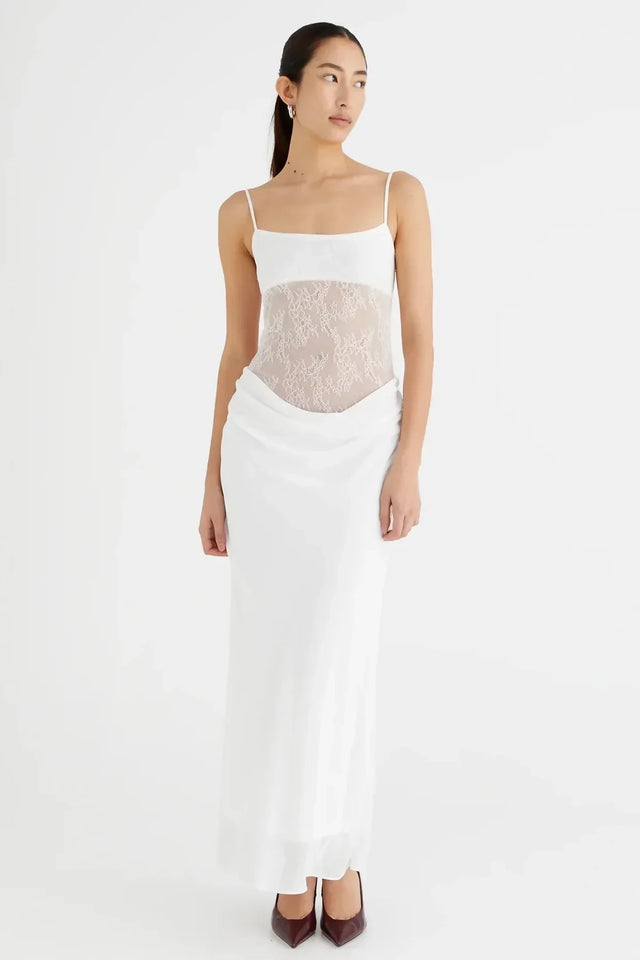 Benni Gabriel Maxi Dress White Size 12 - 12 / White - Dresses