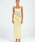 Benni Gina Halter Dress — Yellow - Dresses
