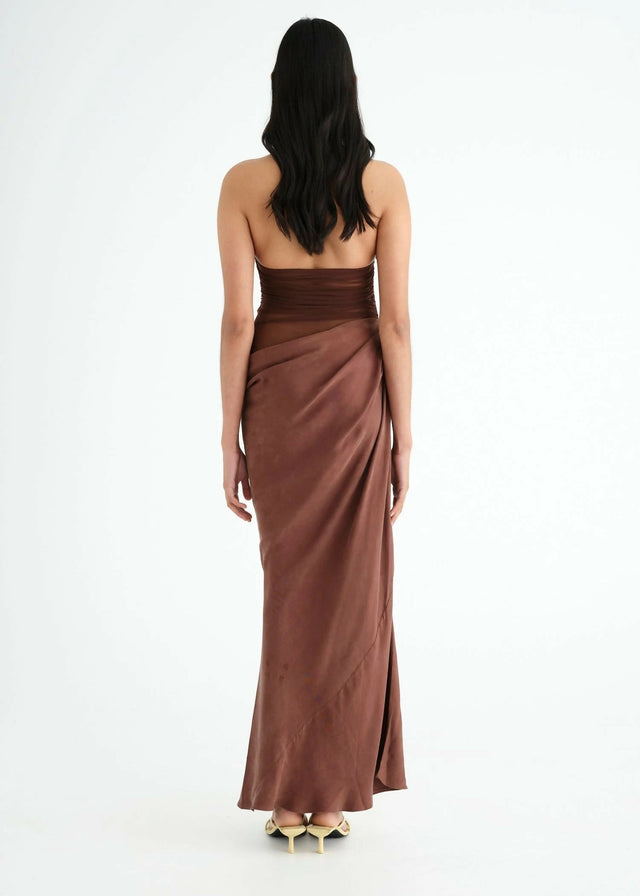 Benni Gina Maxi Dress - 8 / Brown - Dresses