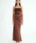 Benni Gina Maxi Dress - 8 / Brown - Dresses