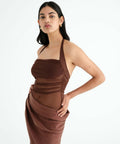 Benni Gina Maxi Dress Chocolate - 8 / Brown - Dresses