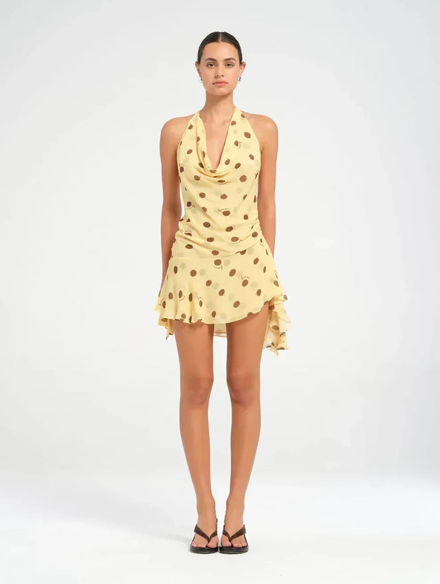 Benni Harlow Mini Dress - 10 / Yellow - Dresses