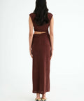 Benni Henri Twist Maxi - Chocolate - 6 / Brown - Dresses