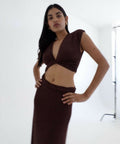 Benni Henri Twist Maxi Dress - 6 / Brown - Dresses