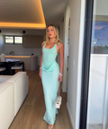 Benni Jade Maxi Dress in Bleached Aqua - Dresses