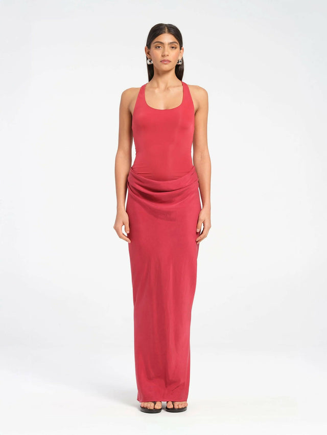 BENNI Jade Maxi Dress in Scarlet Red - Dresses